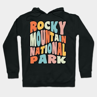 Rocky Mountain National Park Retro Vintage Typography Hoodie